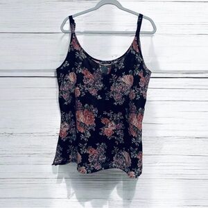 Indulge Sheer Plus Size Floral Tank Top Cami Size 2X